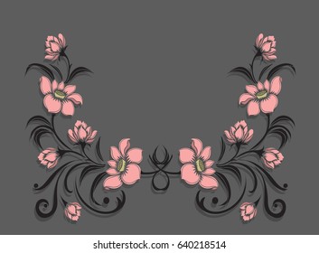 Flower motif sketch for design
