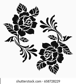 Flower motif sketch for design
