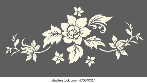 Flower motif sketch for design
