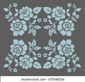 Flower motif sketch for design
