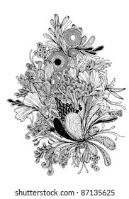flower motif vector/illustration