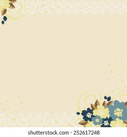 Flower motive, autumn.