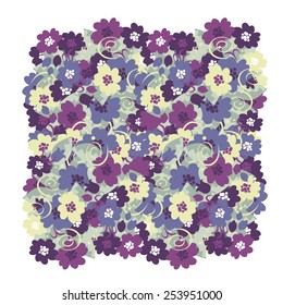Flower motive, lilac.