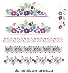 Flower motive, lilac.