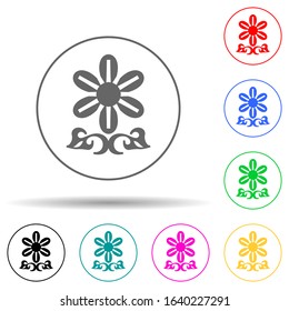 flower multi color style icon. Simple glyph, flat vector of flower icons for ui and ux, website or mobile application