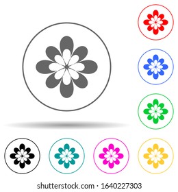 flower multi color style icon. Simple glyph, flat vector of flower icons for ui and ux, website or mobile application