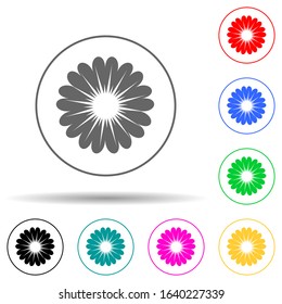 flower multi color style icon. Simple glyph, flat vector of flower icons for ui and ux, website or mobile application
