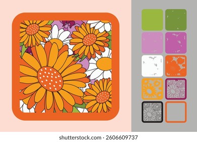 Flower multilayered 3d paper craft design for crafting