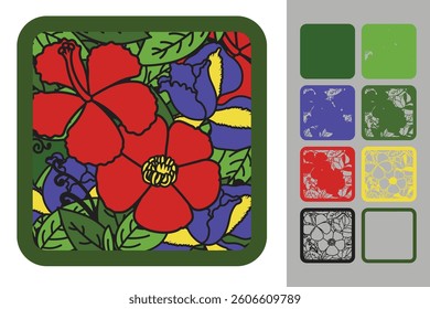 Flower multilayered 3d paper craft design for crafting