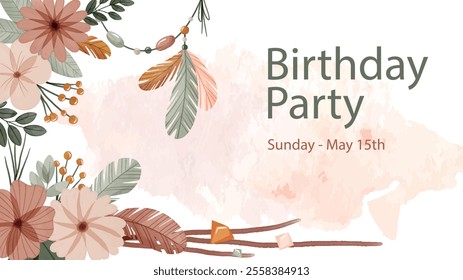 Flower natural background background illustration elements greeting card