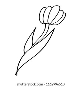 flower natural botanical stem leaves icon