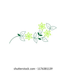 flower natural logo design vector