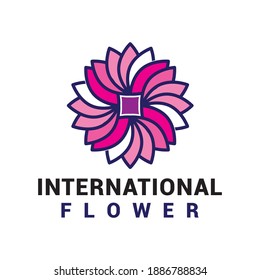 Flower Nature beauty logo icon vector template.