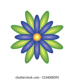 flower nature flat icon isolated