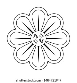 flower nature floral decoration cartoon vector illustration graphic design