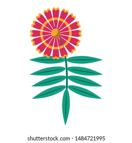 flower nature floral decoration isolated cartoon vector illustration graphic design