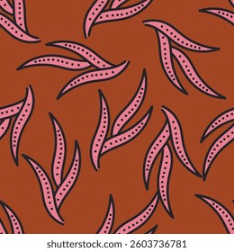 flower nature foliage seamless pattern