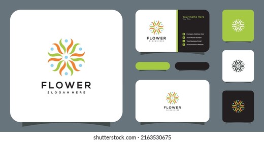 plantilla de diseño de logotipo de naturaleza flor vectorial