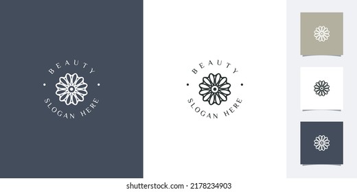 plantilla de diseño de logotipo de naturaleza flor vectorial