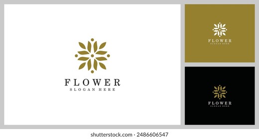 Vector de Plantilla de diseño de logotipo de flower nature