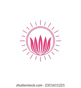 Flower Nature Logo Design Vector