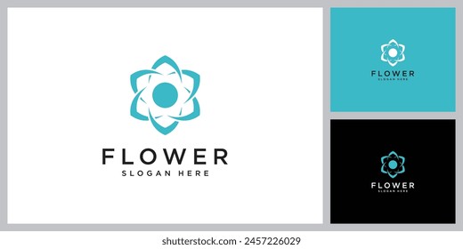 Vector de logotipo de lujo de naturaleza floral