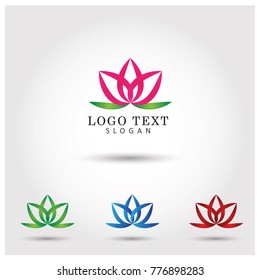 Flower Nature Symbol & Icon Logo Vector Template