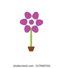 Flower nature vector logo design 