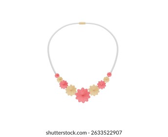 flower necklace icon 3d illustration render