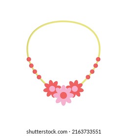 flower necklace icon design template vector illustration