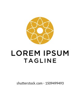 Flower Negative Space Logo Template