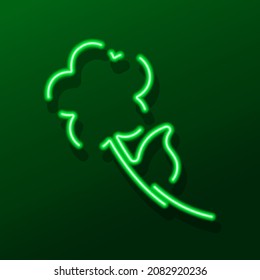 flower neon sign, modern glowing banner design, colorful modern design trends. Vector illustration.
