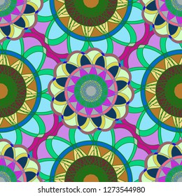 Flower new multicolor abstract magical mandala.