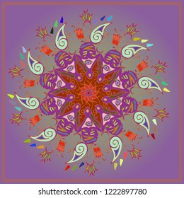 Flower new multicolored abstract magical mandala.