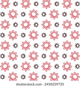 Flower noticeable trendy multicolor repeating pattern vector illustration background design
