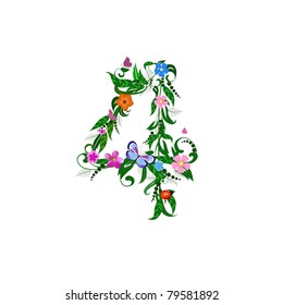 Flower number of butterflies