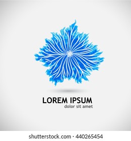 flower object from blots. Vector