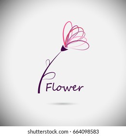 Flower object symbol. Vector