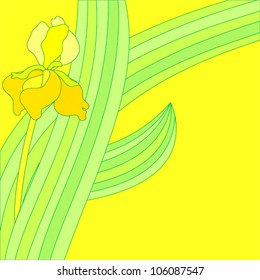 Flower on the abstract background