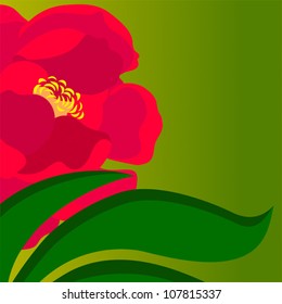 Flower on the abstract background