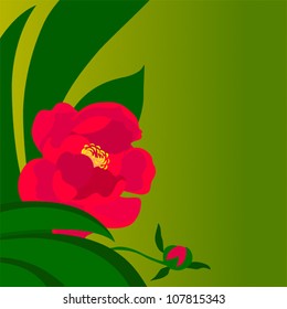 Flower on the abstract background