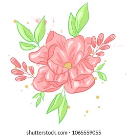 the flower on the background of the splash