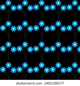 Flor en color negro material de colección vectorial de fondo.