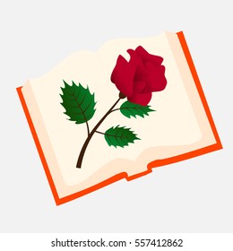 flower on the book