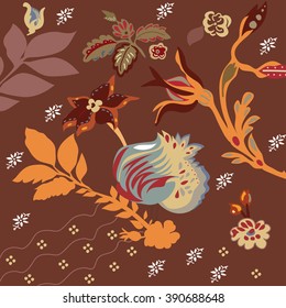flower on brown background