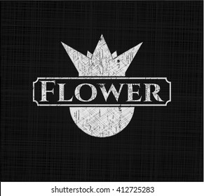 Flor en pizarra