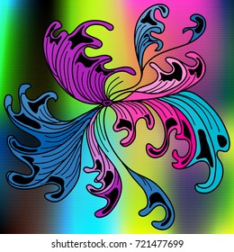 flower on color background vector illustration