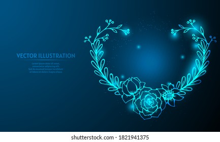 flower on a dark blue background of the space with shining stars. The flower stock illustration