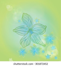 flower on a green background