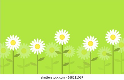 Flower on green background vector collection stock